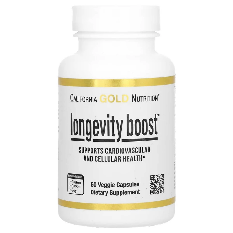 Підсилювач життєвих сил з ресвератролом, Life Boost, California Gold Nutrition, 60 вегетеріанських капсул: ціни та характеристики