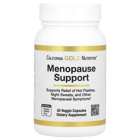 Підтримка під час менопаузи, Menopause Support, California Gold Nutrition, 30 вегетеріанських капсул