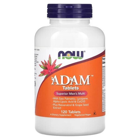 Супер Мультивітаміни для Чоловіків, Adam, Superior Men's Multi, Now Foods, 120 таблеток