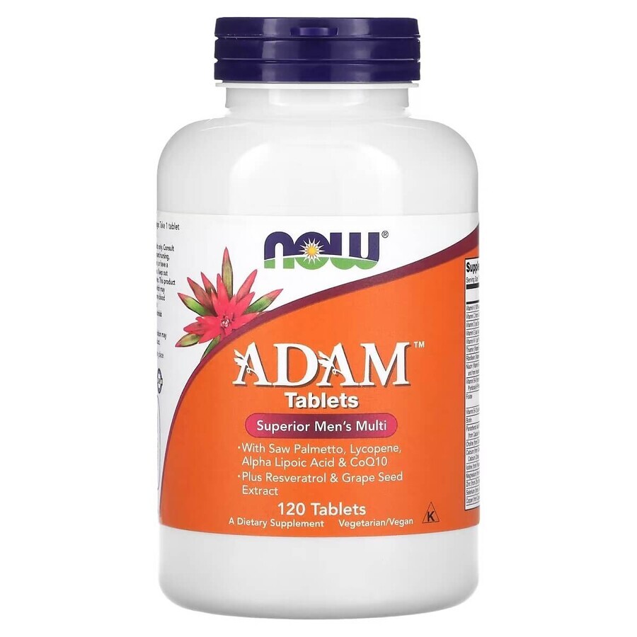 Супер Мультивітаміни для Чоловіків, Adam, Superior Men's Multi, Now Foods, 120 таблеток: ціни та характеристики