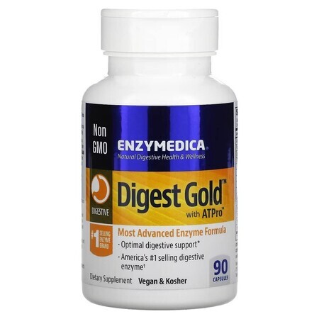 Пищеварительные ферменты, Digest Gold с ATPro, Enzymedica, 90 капсул