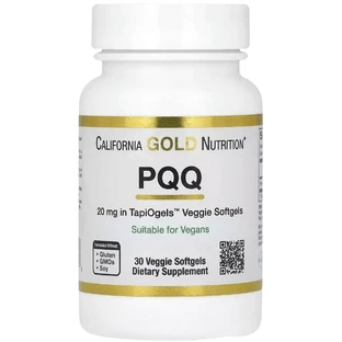 Пірролохінолінхінон PQQ, 20 мг, California Gold Nutrition, 30 вегетаріанських капсул