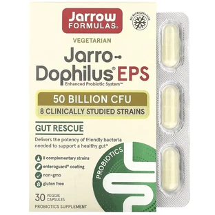 Пробіотики, 50 млрд КУО, Jarro-Dophilus EPS, Jarrow Formulas, 30 вегетаріанських капсул