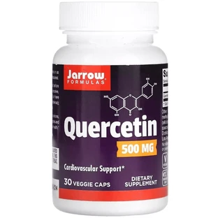 Кверцетин, 500 мг, Quercetin, Jarrow Formulas, 30 вегетерианских капсул