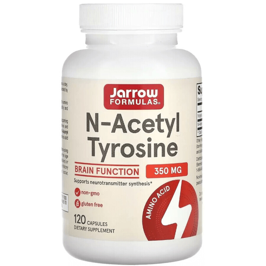 N-ацетил Тирозин, 350 мг, N-Acetyl Tyrosine, Jarrow Formulas, 120 капсул: цены и характеристики