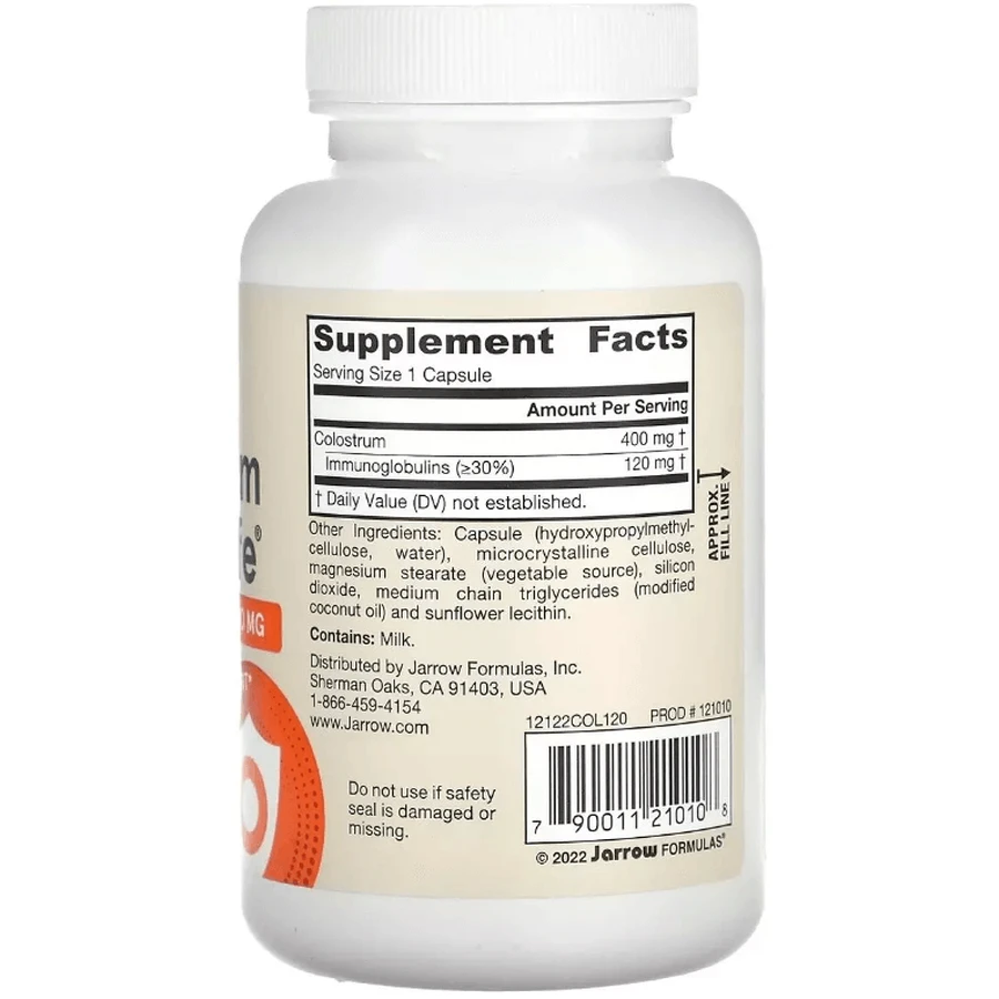 Молозиво, 400 мг, Colostrum Prime Life, Jarrow Formulas, 120 вегетерианских капсул: цены и характеристики