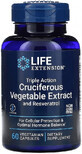 Экстракт крестоцветных тройного действия с ресвератролом, Triple Action Cruciferous Vegetable Extract with Resveratrol, Life Extension, 60 вегетарианских капсул