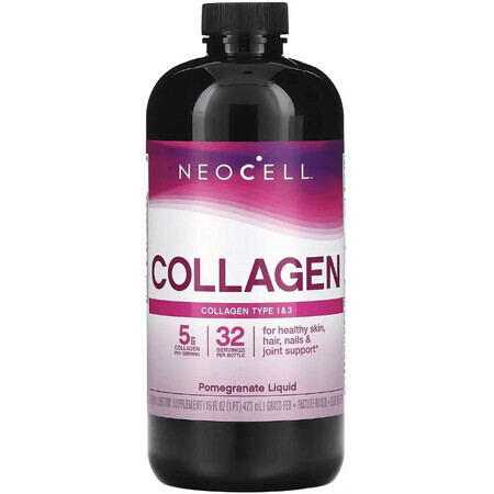 Рідкий Колаген типу 1 та 3, Смак Гранату, Collagen Type 1 & 3 Liquid, NeoCell, 473 мл