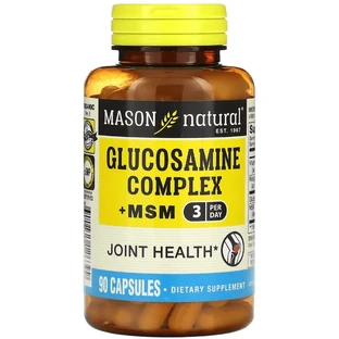 Комплекс глюкозамина с МСМ, Glucosamine Complex + MSM, Mason Natural, 90 капсул