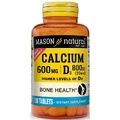 Кальцій 600 мг та Вітамін D3 800 МО, Calcium 600 mg з Vitamin D3 800 IU, Mason Natural, 100 таблеток