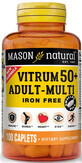 Мультивітаміни 50+ без заліза, Vitrum 50+ Adult-Multi Iron Free, Mason Natural, 100 каплет