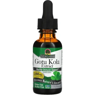 Готу кола, Экстракт без спирта, 2000 мг, Gotu Kola Extract, Alcohol-Free, Nature's Answer, 30 мл