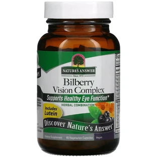 Комплекс для зрения с черникой, Bilberry Vision Complex, Nature's Answer, 60 вегетарианских капсул