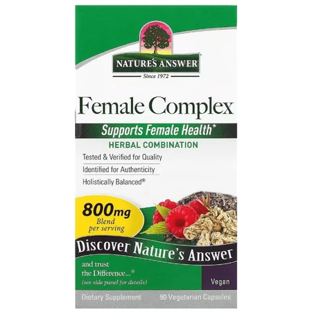 Жіночий трав'яний комплекс, 800 мг, Female Complex, Herbal Combination, Nature's Answer, 90 вегетаріанських капсул: ціни та характеристики