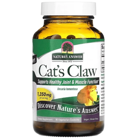 Кошачий коготь, 1350 мг, Cat's Claw, Nature's Answer, 90 вегетарианских капсул: цены и характеристики