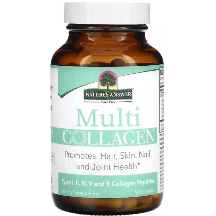 Мультиколаген, Multi Collagen, Nature's Answer, 90 капсул: ціни та характеристики