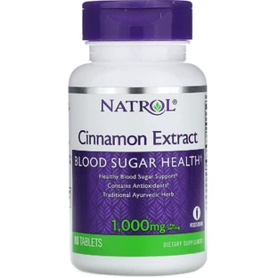 Екстракт Кориці, 1000 мг, Natrol, 80 таблеток