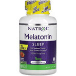 Мелатонин быстрорастворимый повышенной силы, 5 мг, вкус клубники, Melatonin, Fast Dissolve, Extra Strength, Natrol, 150 таблеток: цены и характеристики