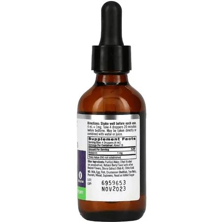 Мелатонін у краплях, 1 мг, смак ягід, Liquid Melatonin, Natrol, 60 мл: ціни та характеристики