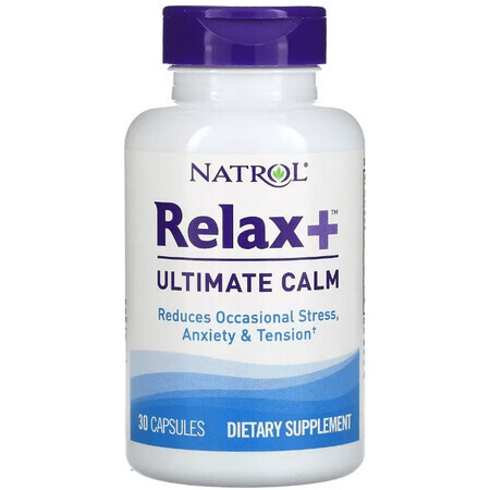 Глибокий спокій та врівноваженість, Relax+, Ultimate Calm, Natrol, 30 капсул
