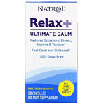 Глибокий спокій та врівноваженість, Relax+, Ultimate Calm, Natrol, 30 капсул: ціни та характеристики