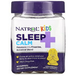 Здоровий сон дитини, смак полуниці, Kids, Sleep + Calm, Ages 4 + Up, Natrol, 60 жувальних цукерок: ціни та характеристики