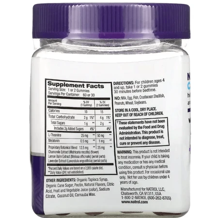 Здоровый сон ребенка, вкус клубники, Kids, Sleep + Calm, Ages 4 + Up, Natrol, 60 жевательных конфет: цены и характеристики