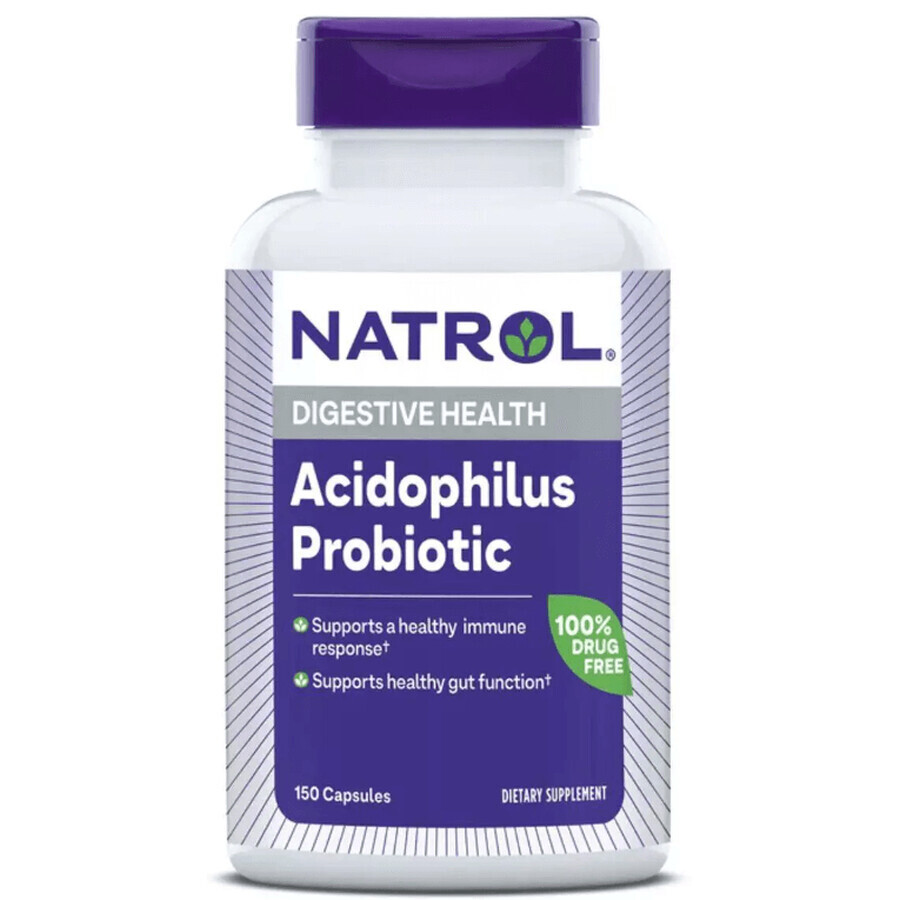 Пробіотик ацидофілус, 1 мільярд, Acidophilus Probiotic, Natrol, 150 капсул: ціни та характеристики