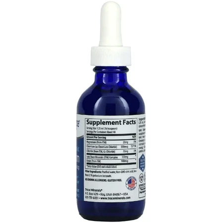 Хром Ионный в каплях, 550 мкг, Ionic Chromium, Trace Minerals, 59 мл: цены и характеристики