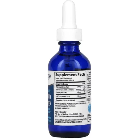 Селен ионный в каплях, 300 мкг, Ionic Selenium, Trace Minerals, 59 мл: цены и характеристики