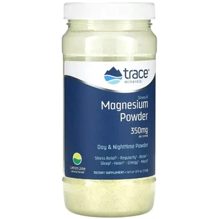 Магний, вкус лимон-лайм, 350 мг, Stress-X, Magnesium Powder, Trace Minerals, 250 гр