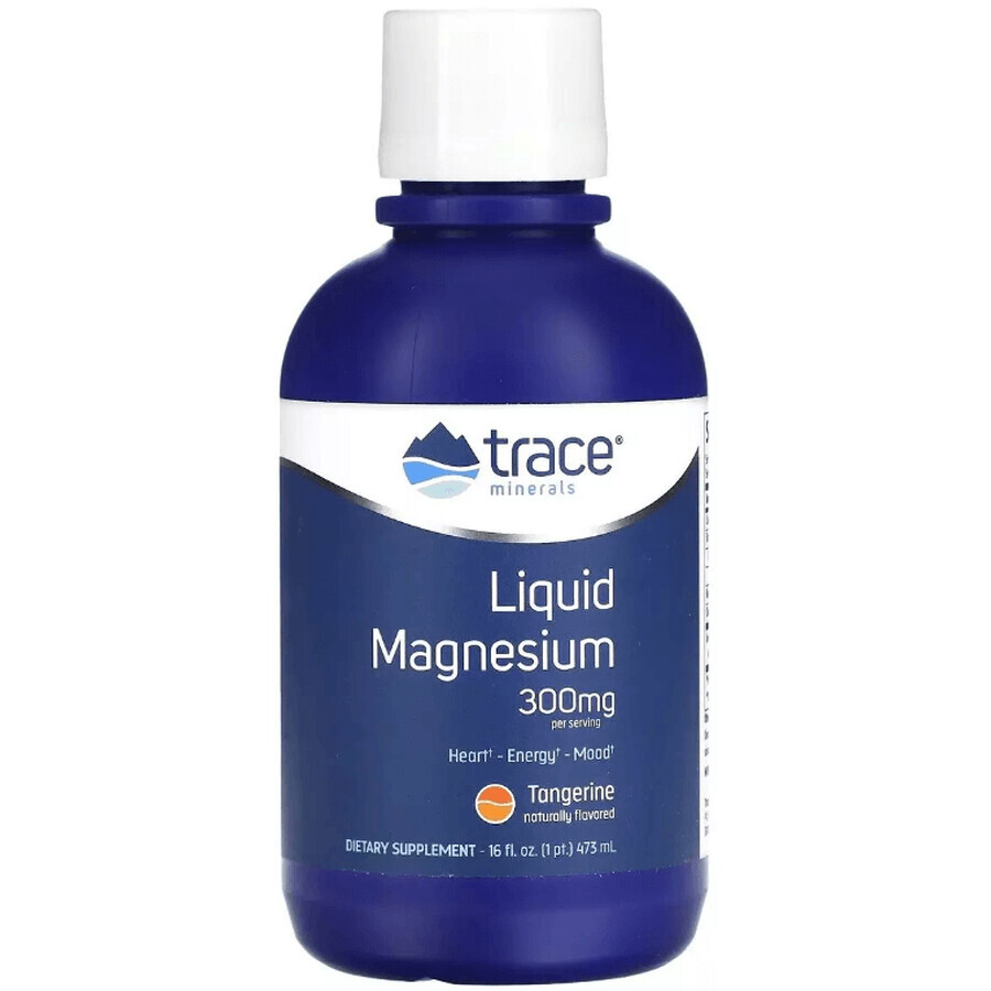 Магний, 300 мг, вкус мандарина, Liquid Magnesium, Trace Minerals, 473 мл: цены и характеристики