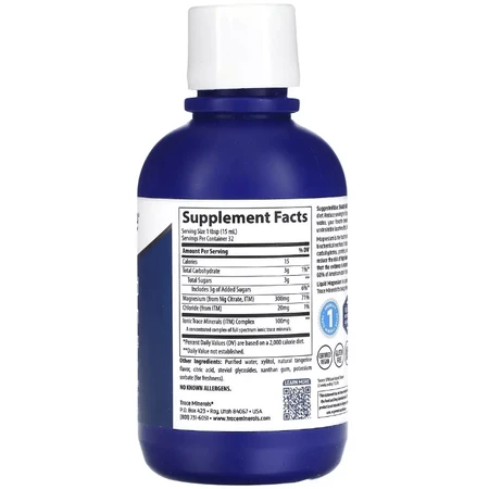 Магній, 300 мг, смак мандарину, Liquid Magnesium, Trace Minerals, 473 мл: ціни та характеристики