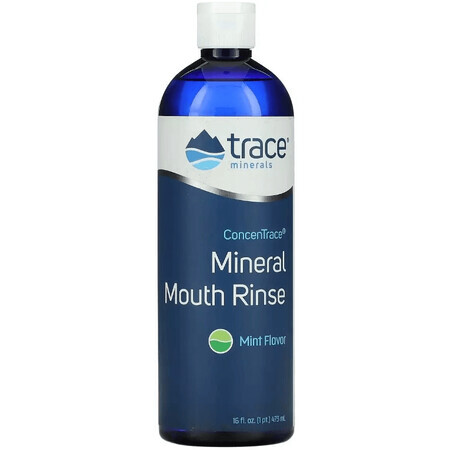 Мінеральний ополіскувач для рота, смак м'яти, ConcenTrace Mineral Mouth Rinse, Trace Minerals, 473 мл