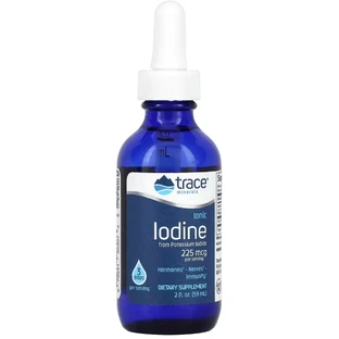 Йод іонний у краплях, 225 мкг, Ionic Iodine, Trace Minerals, 59 мл