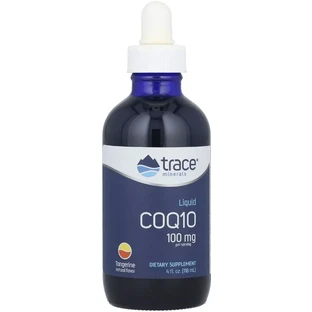 Коэнзим Q10 в каплях, 100 мг, вкус мандарина, Liquid CoQ10, Trace Minerals, 118 мл
