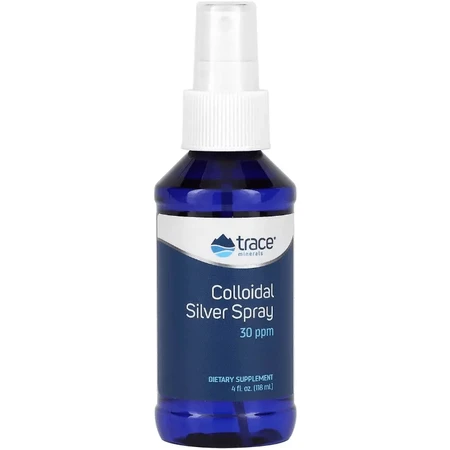 Колоїдне срібло, Colloidal Silver Spray, Trace Minerals, 118 мл: ціни та характеристики