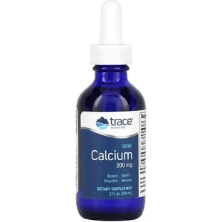 Кальцій іонний у краплях, 200 мг, Ionic Calcium, Trace Minerals, 59 мл