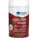 Яблучний оцет, 500 мг, смак полуниці та дині, Apple Cider Vinegar Gummies, Trace Minerals, 60 жувальних цукерок
