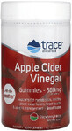 Яблочный уксус, 500 мг, вкус клубники и дыни, Apple Cider Vinegar Gummies, Trace Minerals, 60 жевательных конфет