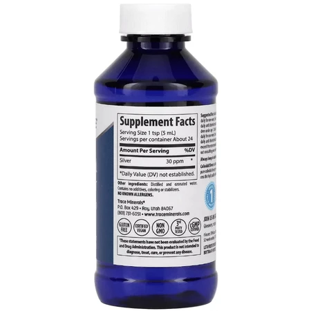 Колоїдне срібло, Colloidal Silver, Trace Minerals, 118 мл: ціни та характеристики