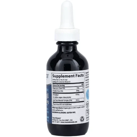 Іонний хлорофіл у краплях, 100 мг, Ionic Chlorophyll, Trace Minerals, 59 мл: ціни та характеристики