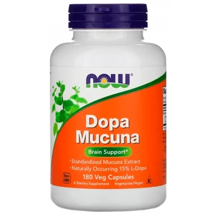 Мукуна Жгучая, Dopa Mucuna, Now Foods, 180 капсул