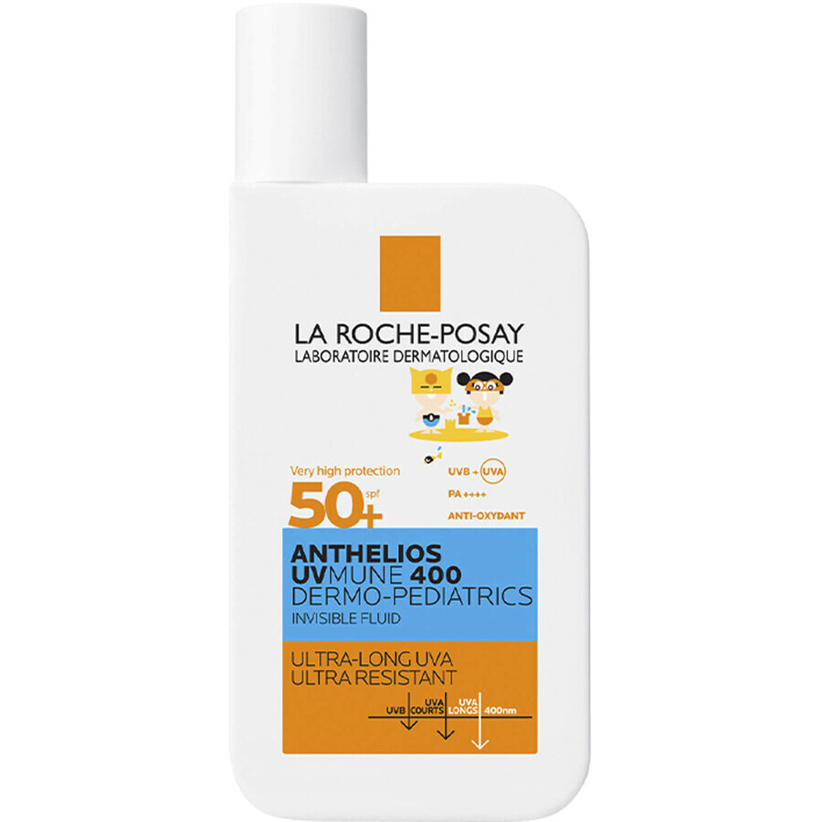 Солнцезащитный флюид La Roche Posay Anthelios UVMune 400 Dermo-Pediatrics SPF50+, легкий, для чувствительной детской кожи, 50 мл: цены и характеристики