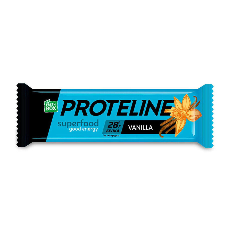 Батончик протеиновый Fresh Box Proteline со вкусом ванили глазированный кондитерской глазурью 40г : цены и характеристики