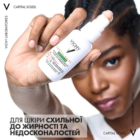 Ежедневный невесомый флюид Vichy Capital Soleil для кожи склонной к жирности и несовершенствам SPF 50+, 40 мл: цены и характеристики