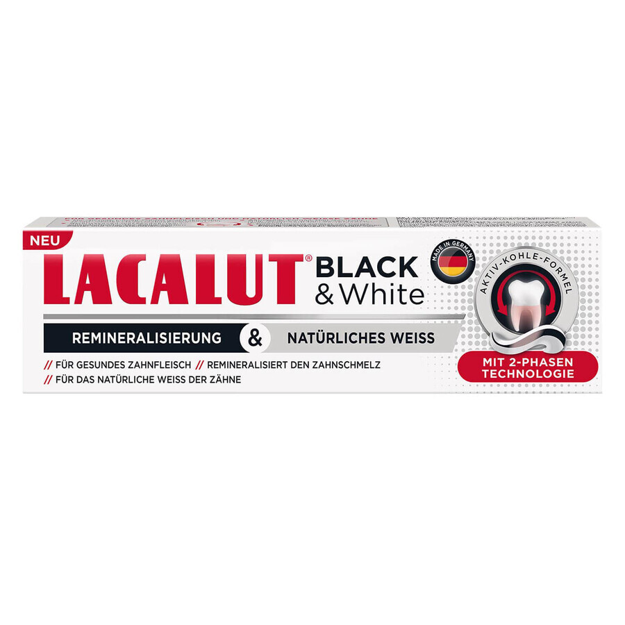 Зубная паста Lacalut Black & White 75 мл: цены и характеристики