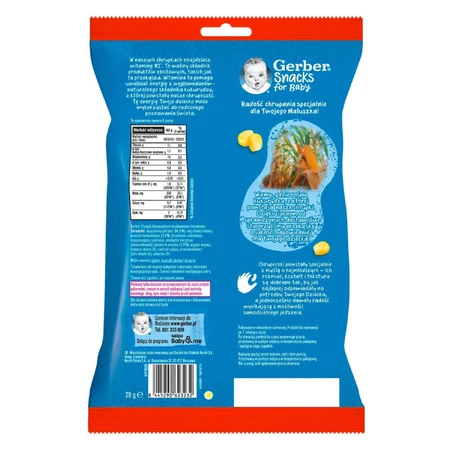 Снеки кукурудзяні Nestle Gerber з полуницею та бананом з 7 місяців 28 г: ціни та характеристики