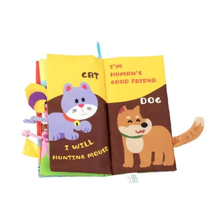 Іграшка-книжка дитяча Baby Team 8725 текстильна Хвостики: ціни та характеристики