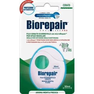 Зубна нитка Biorepair Щоденний захист із гідроксіапатитом 50 м